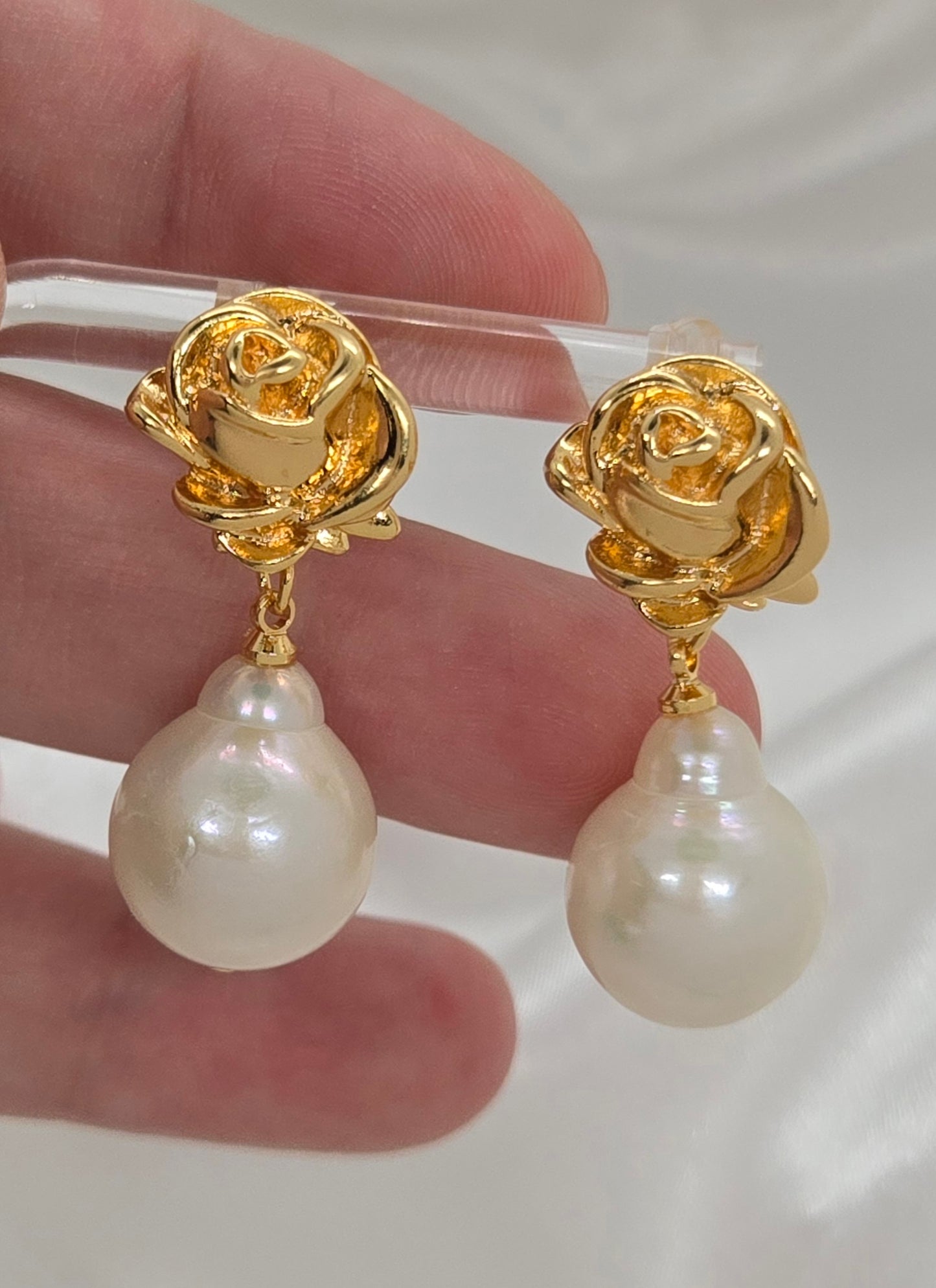 Rose In A Pot Earrings