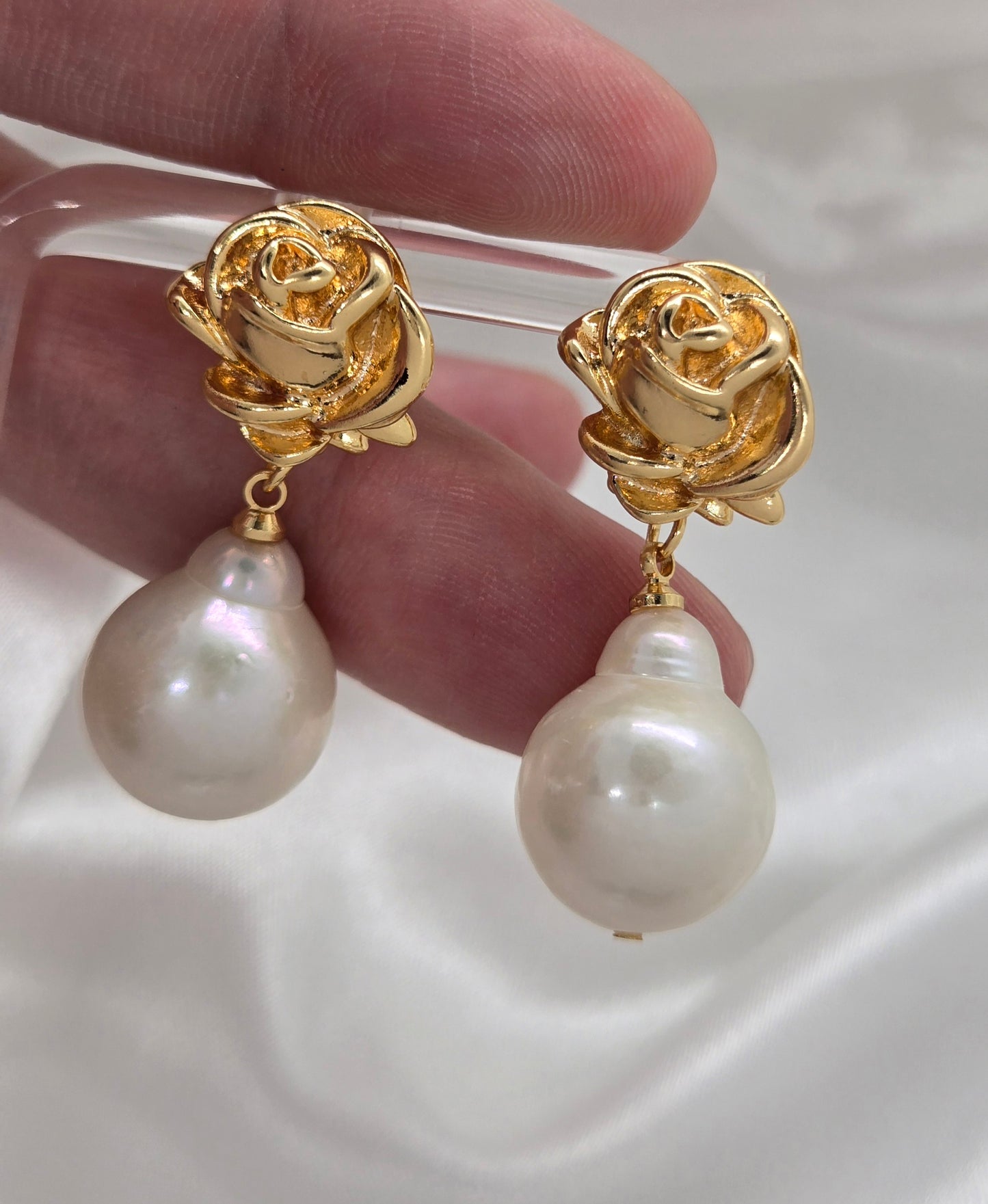 Rose In A Pot Earrings