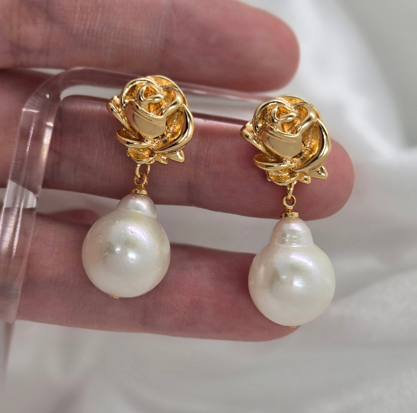 Rose In A Pot Earrings