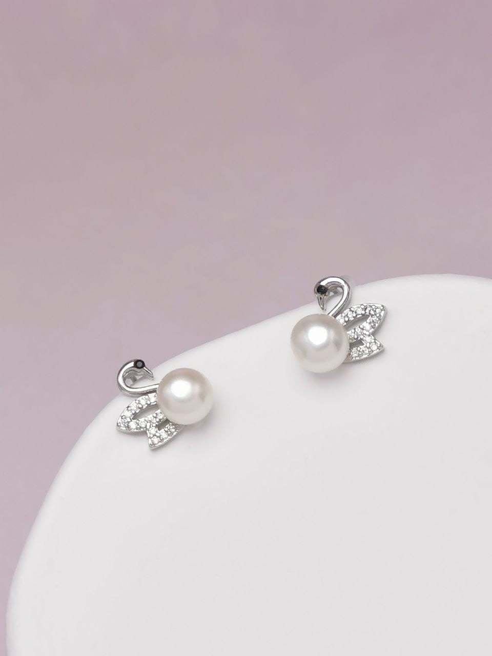 Swan Pearl Studs