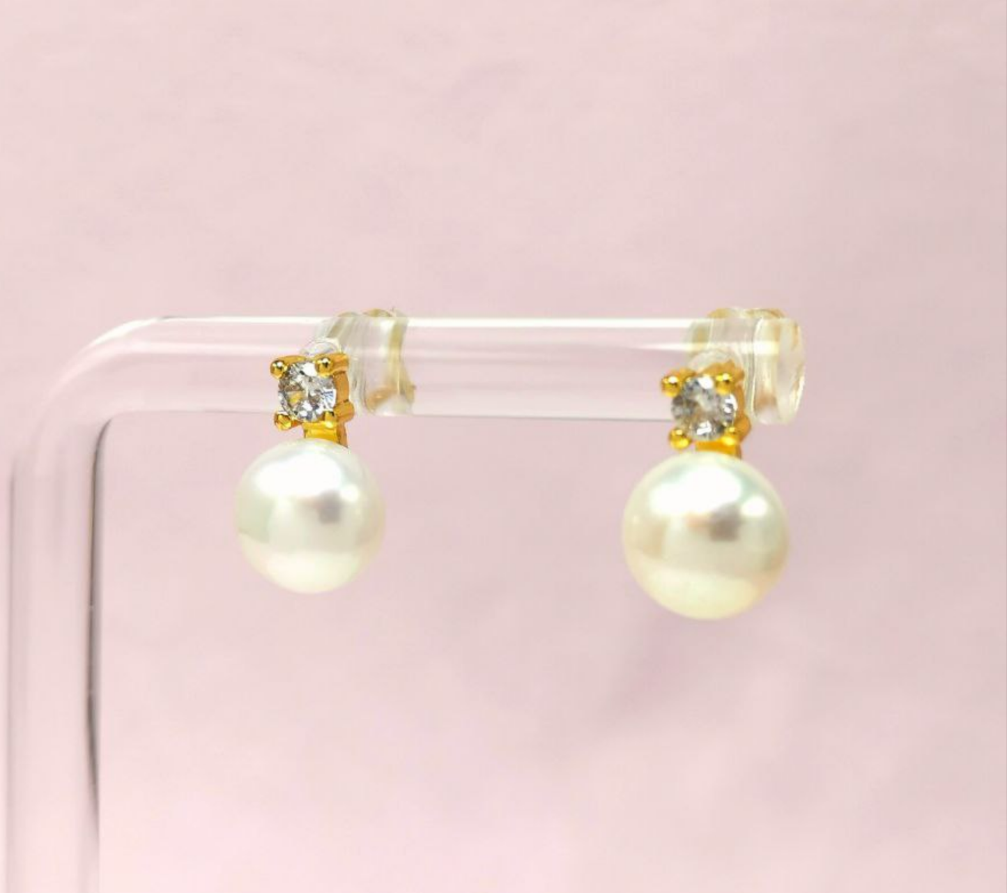Crystal Pearl Studs