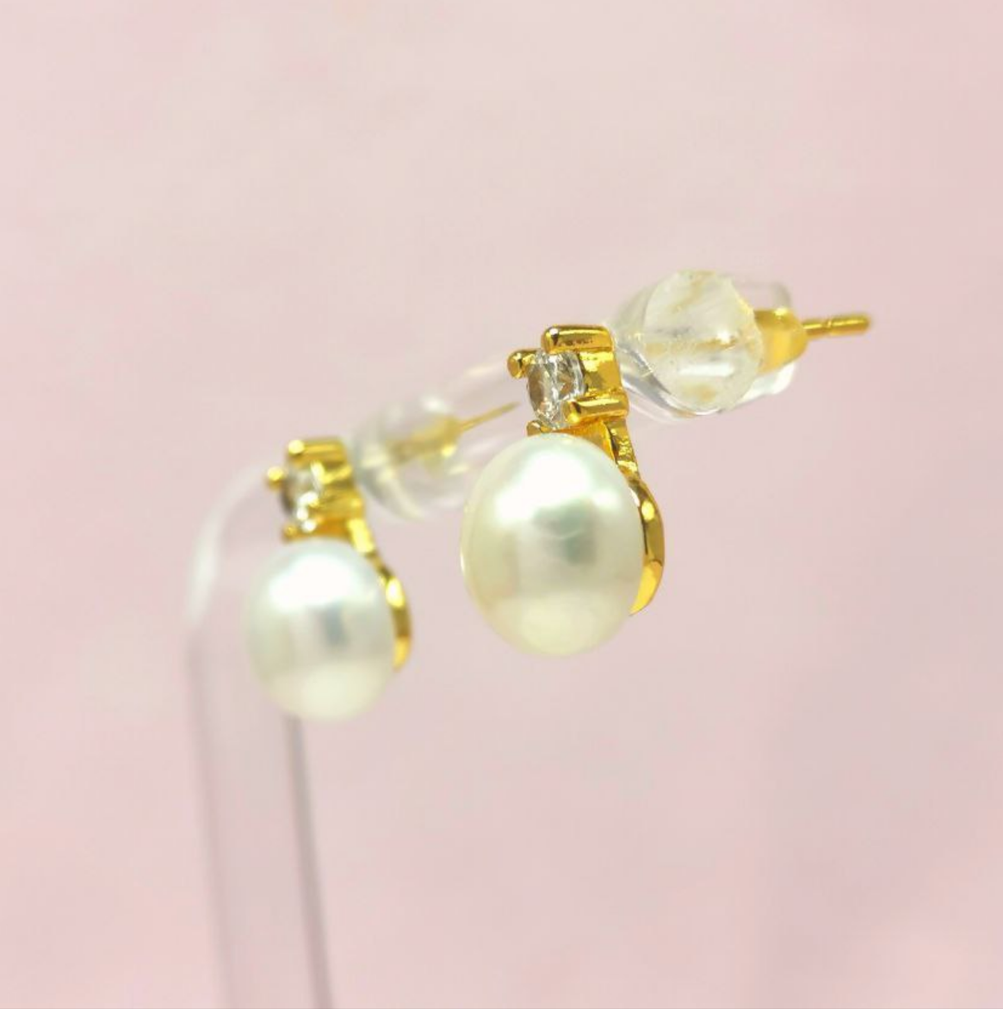 Crystal Pearl Studs