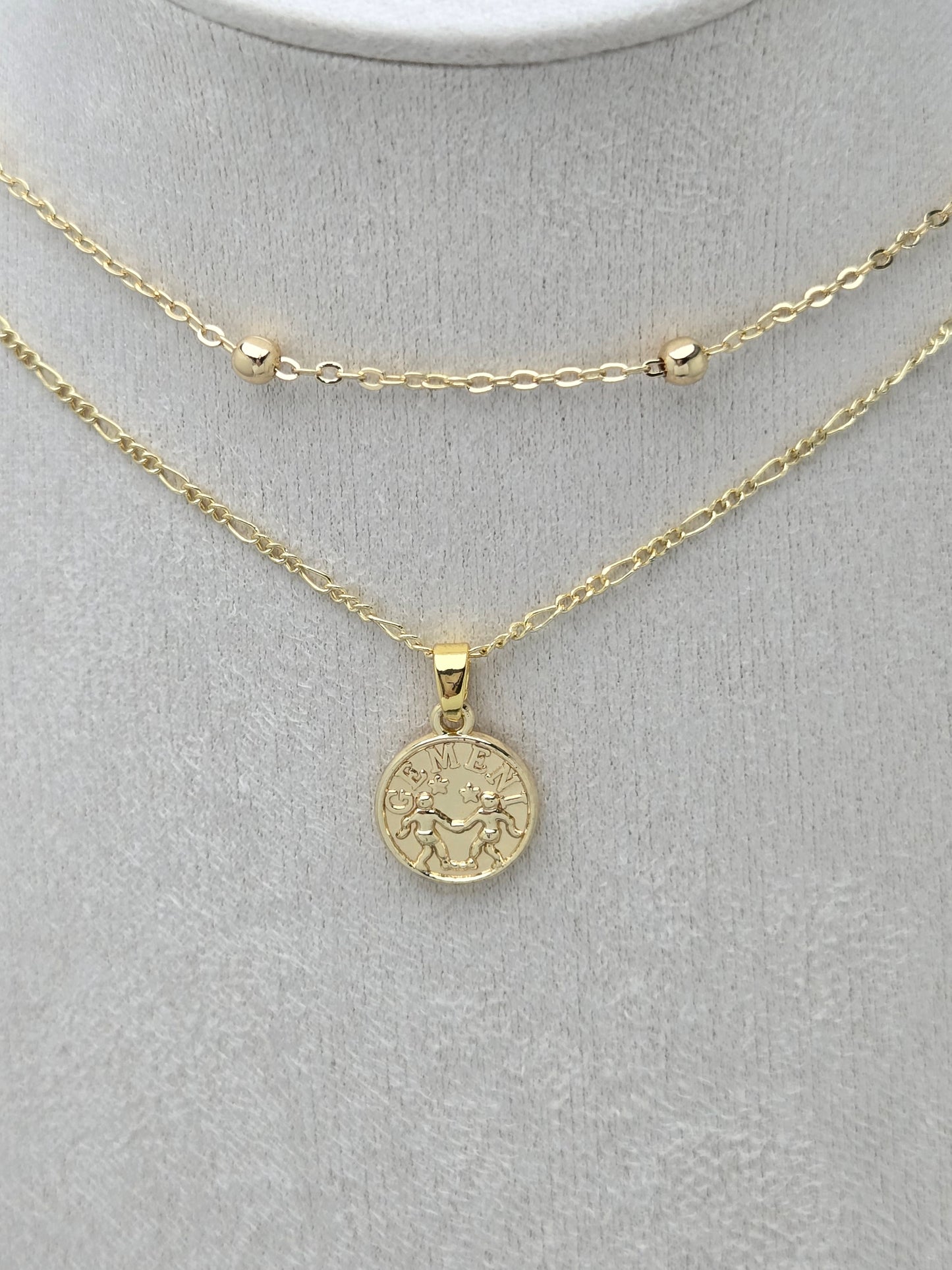 Horoscope Charm Necklace with Radiant Rectangle Pearl