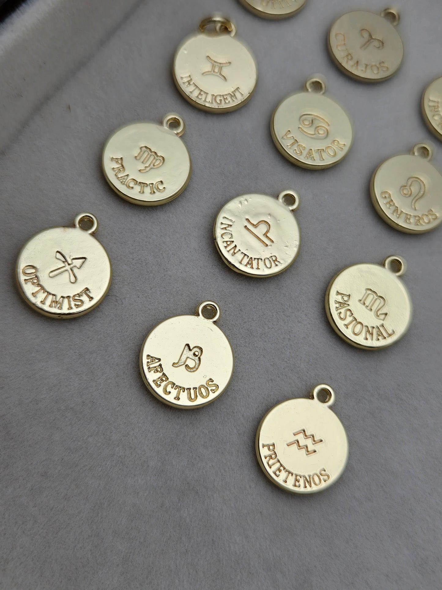 Horoscope Charm Necklace with Radiant Rectangle Pearl